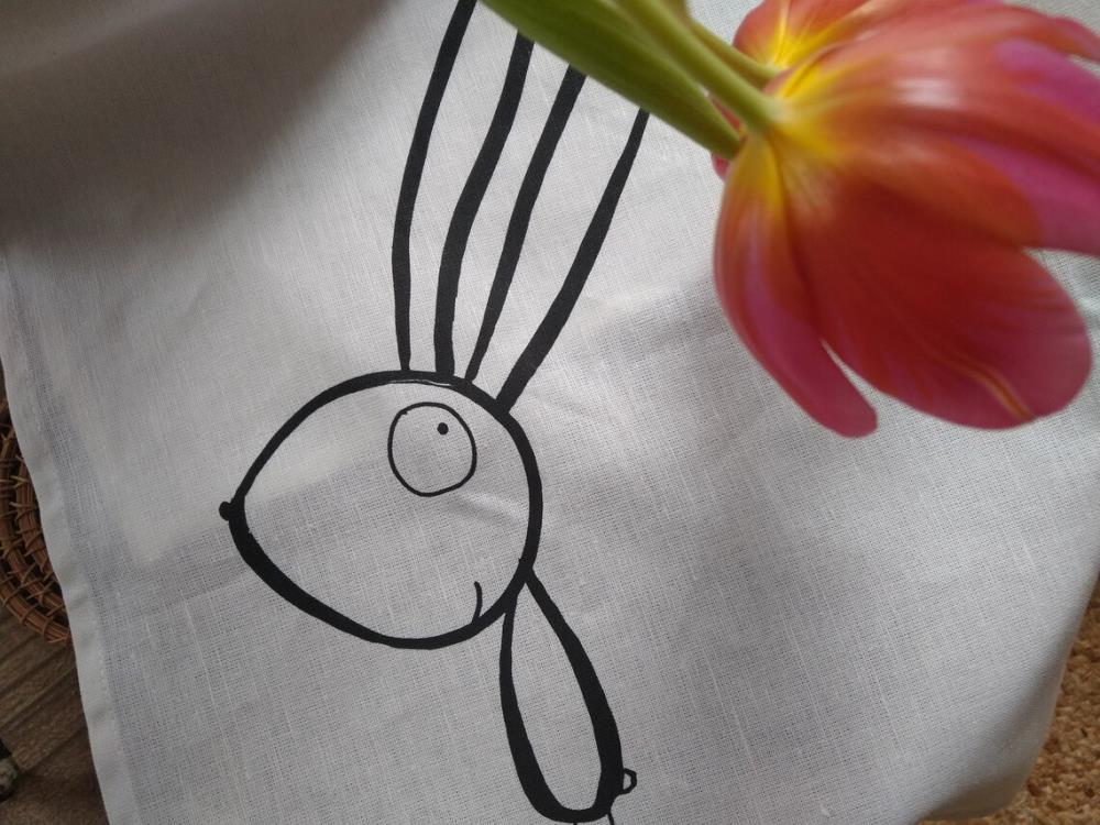Geschirrtuch - Happy Hase