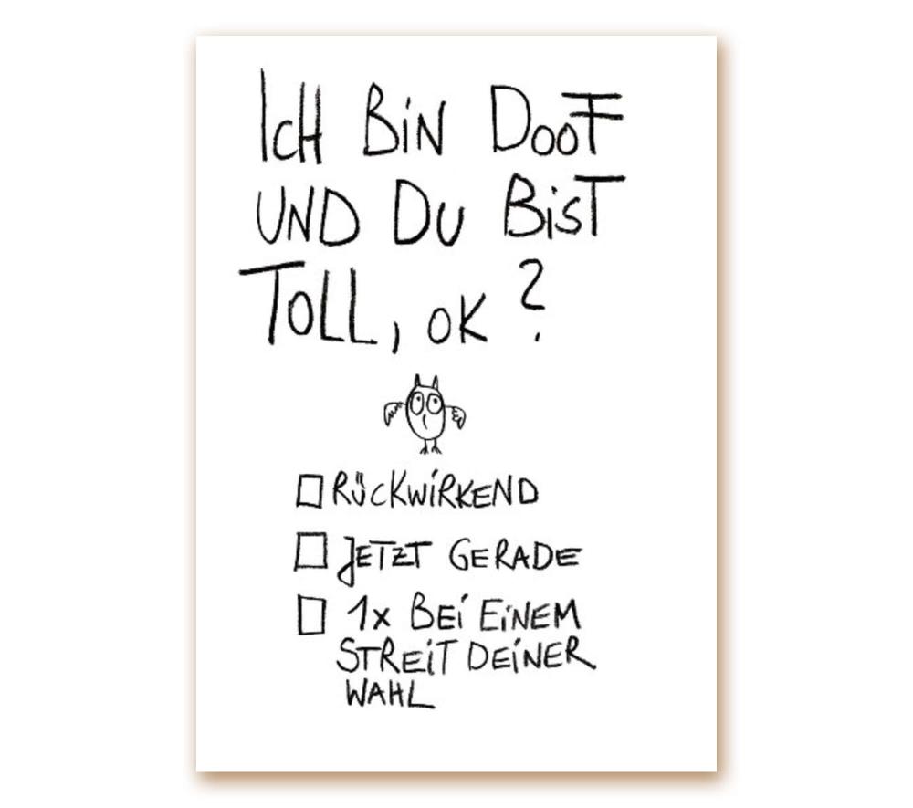 Bild zum Selbstrahmen - Doof und toll