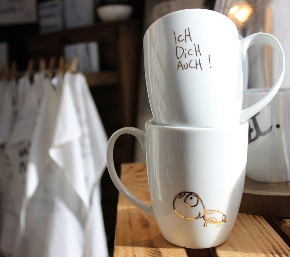 Becher GOLD - Ich Dich auch