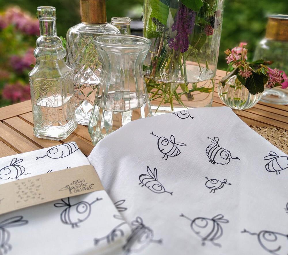 Geschirrtuch - Flotte Bienen