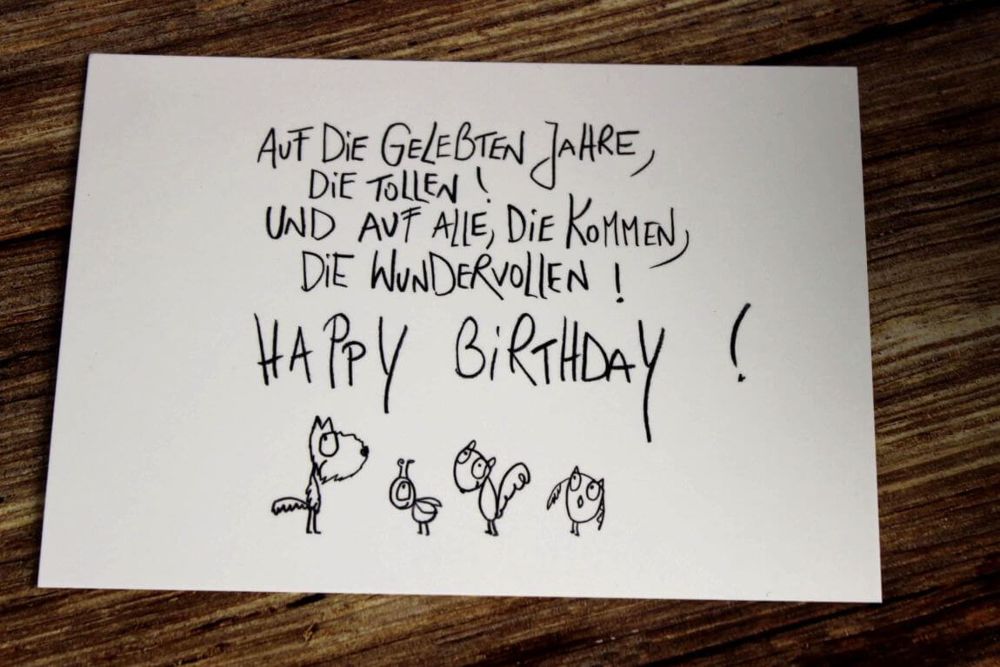 Postkarte - Auf dein Leben!