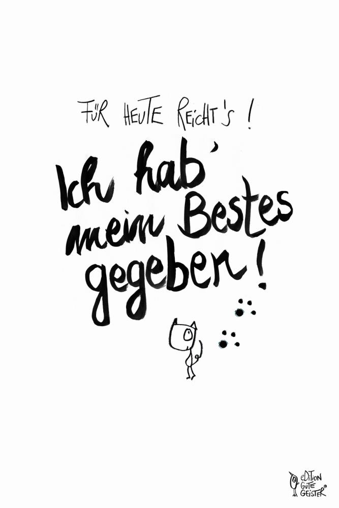 Geschirrtuch - Für heute reicht's