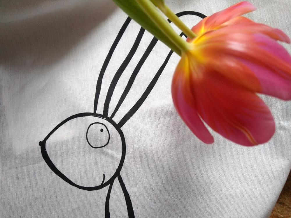 Geschirrtuch - Happy Hase