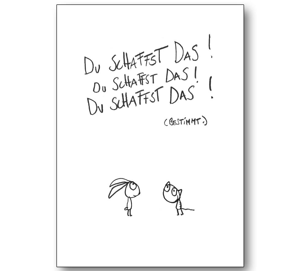 Postkarte - Du schaffst das