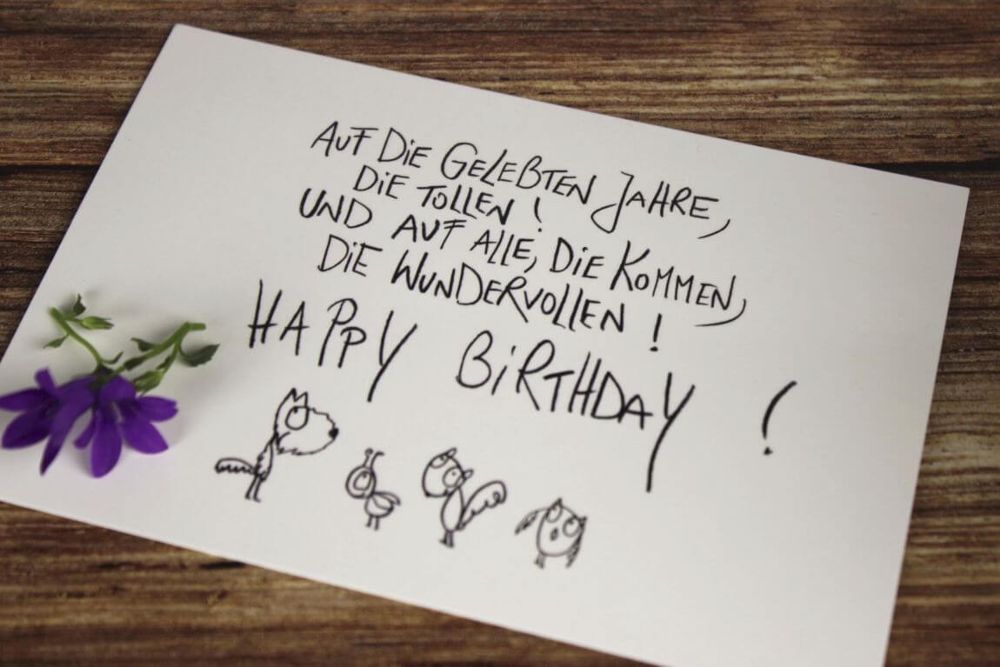 Postkarte - Auf dein Leben!