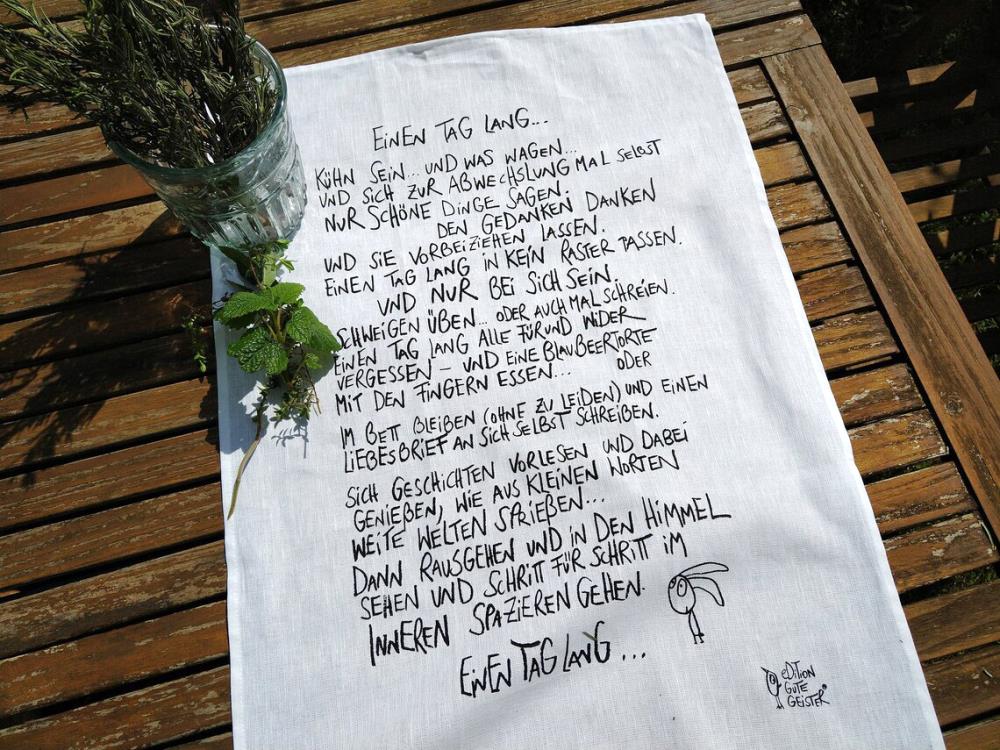 Geschirrtuch - Einen Tag lang