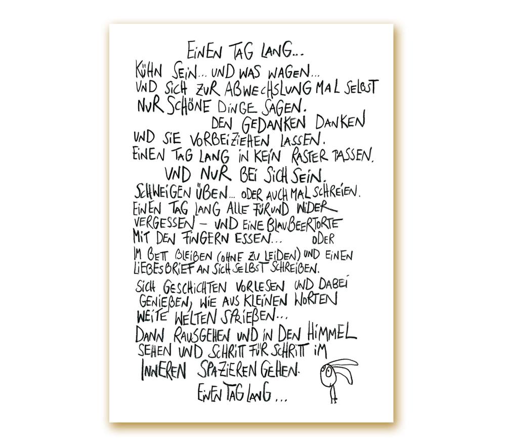 Bild zum Selbstrahmen - Einen Tag lang