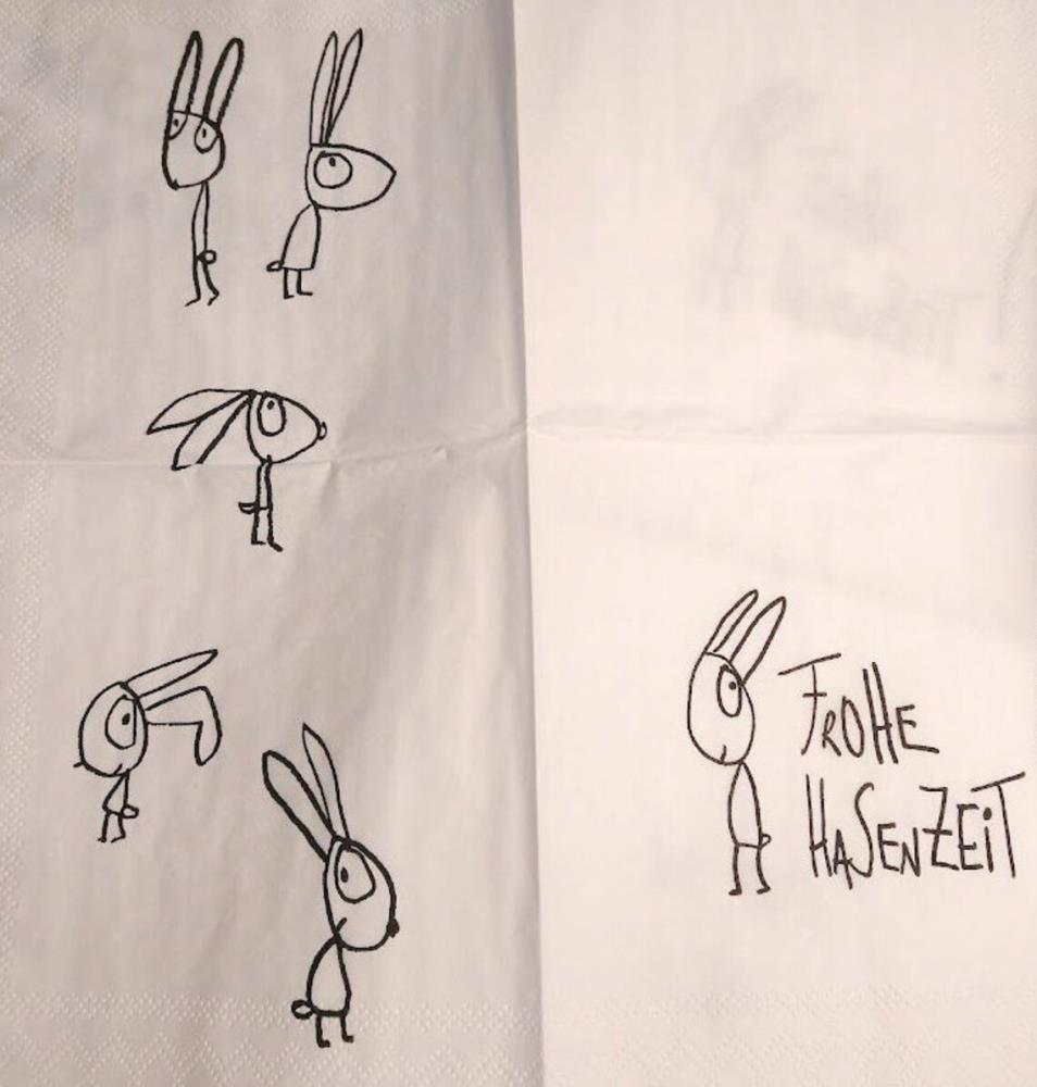 Servietten - Hasenzeit