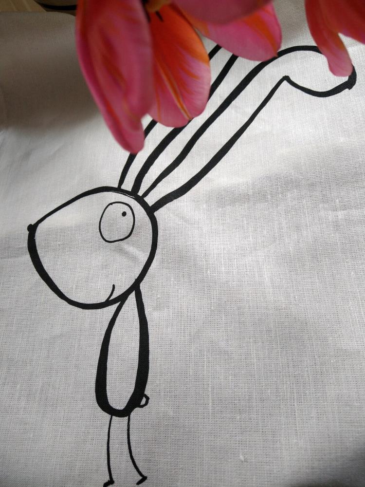 Geschirrtuch - Happy Hase
