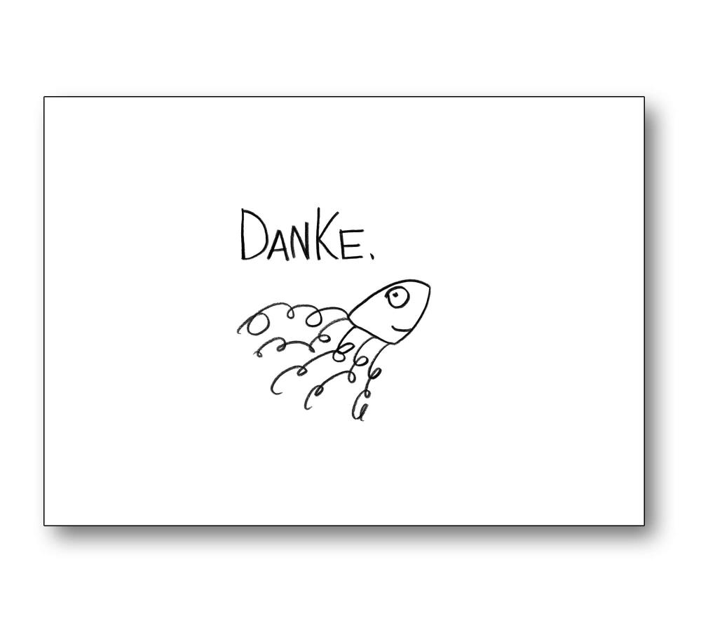 Postkarte - Danke